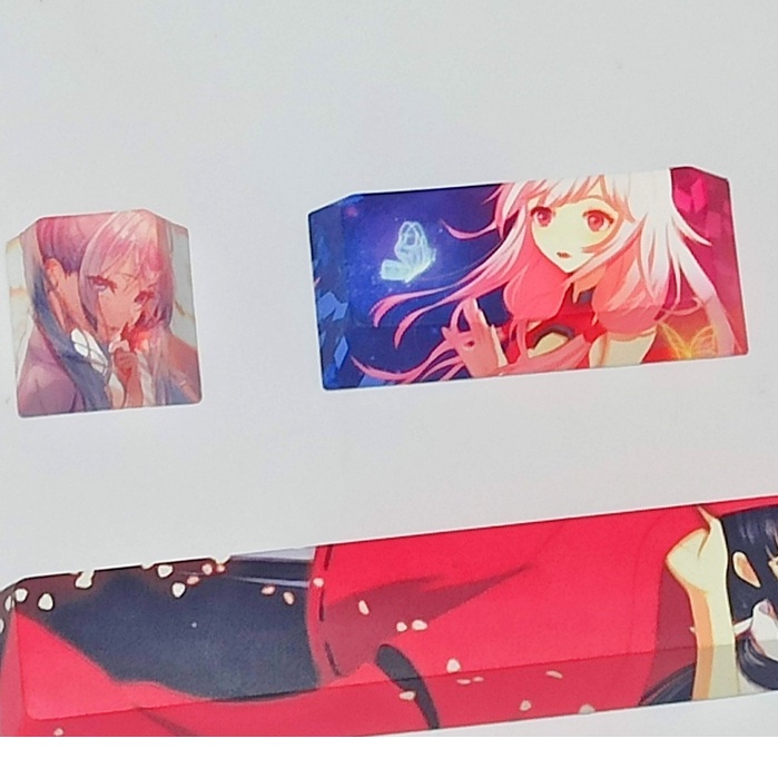 Bộ 4 Nút Bàn Phím Cơ PBT Họa Tiết Anime Độc Đáo