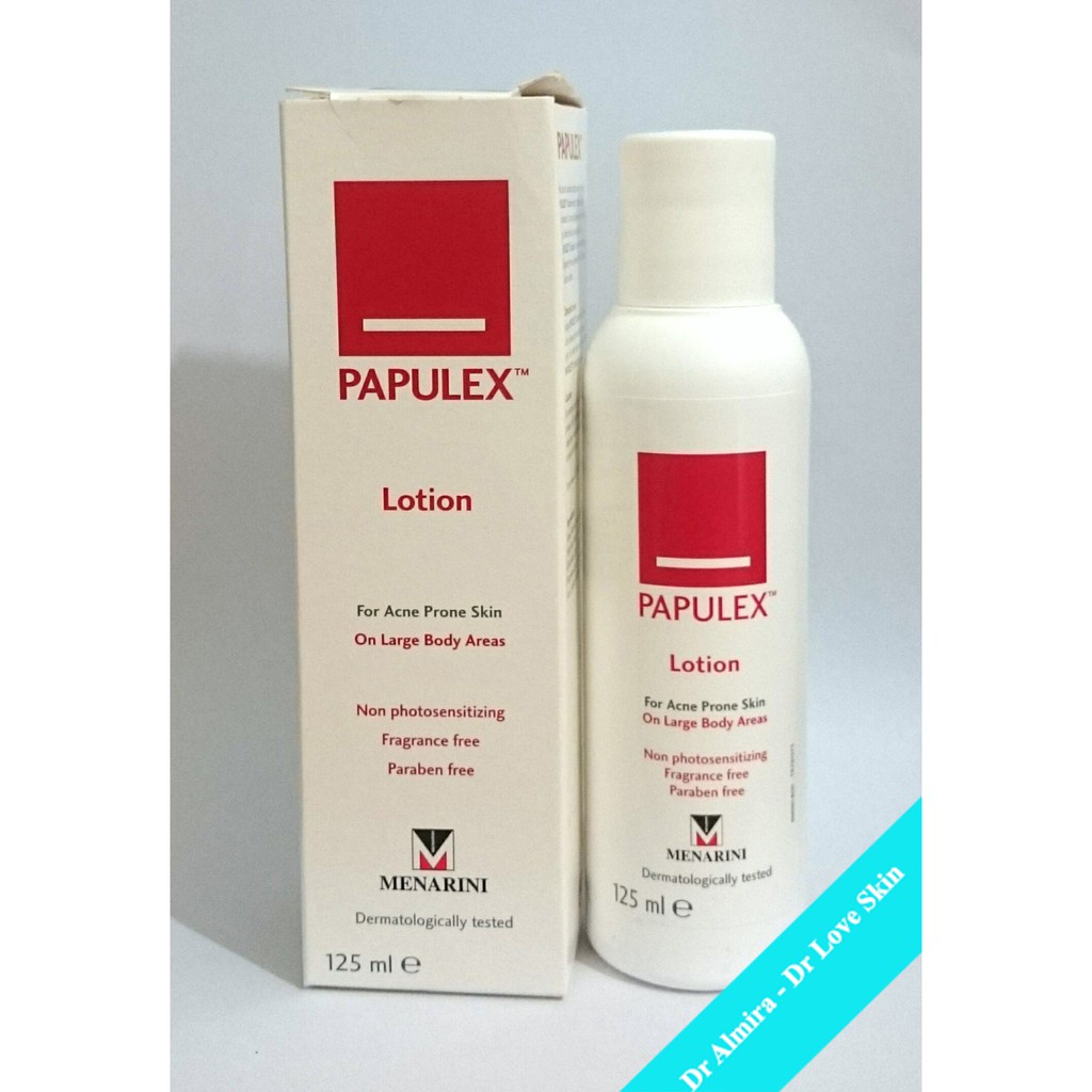 Lotion ngăn ngừa và hỗ trợ dành cho da mụn cơ thể PAPULEX LOTION 125ML