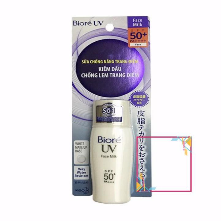 (Chính hãng công ty) Sữa chống nắng Biore UV đủ loại SPF50 PA++++ 30ml