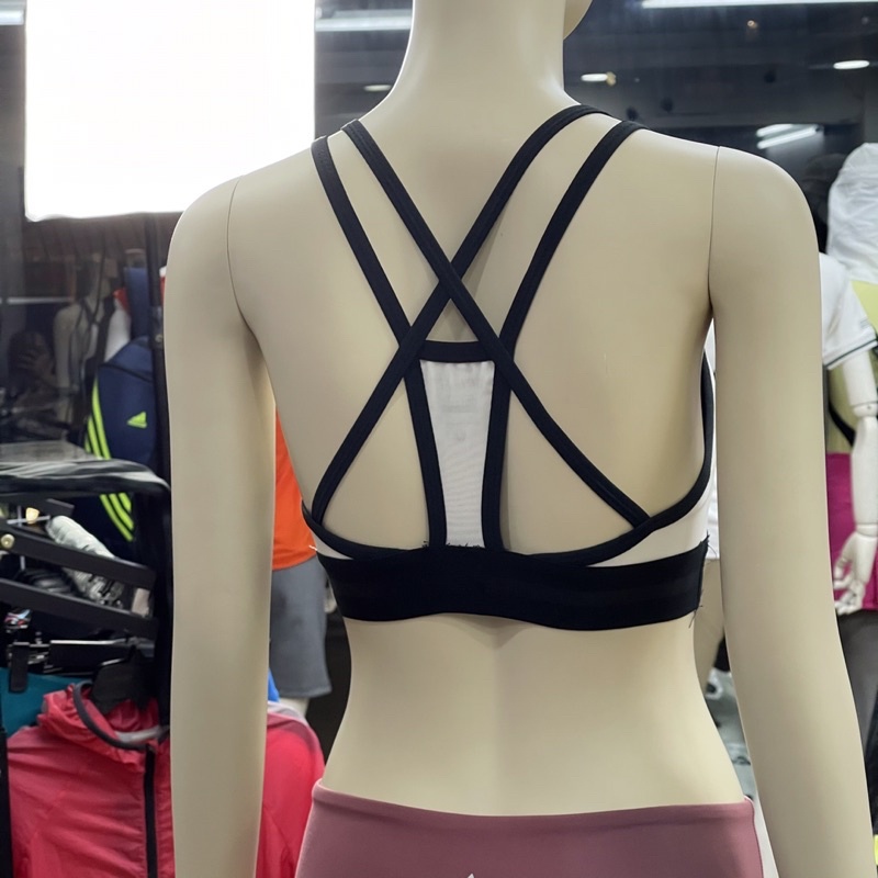 Áo bra tập gym yoga 2 dây đan sau lưng thun giữ ngực có sẵn mút