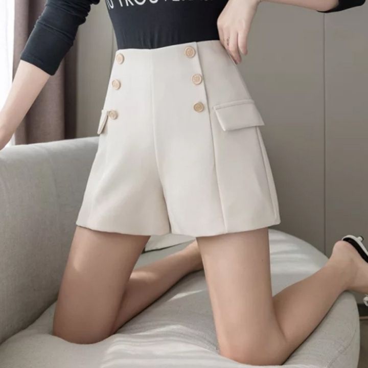 Quần short nữ - Quần short lưng cao phối nút phong cách Hàn Quốc- Tomchuakids