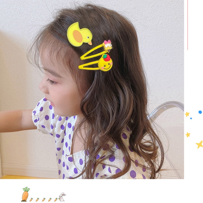 Kẹp Tóc Hình Hoa / Cầu Vồng Hoạt Hình Dễ Thương Xinh Xắn Cho Bé Gái