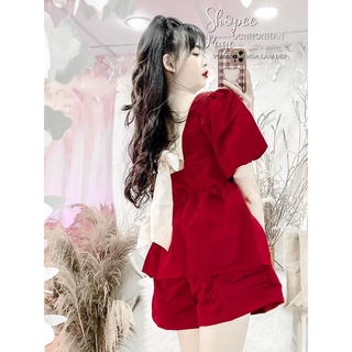 Set bộ peplum cột nơ lưng