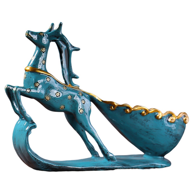 Giá đỡ chai rượu vang hình con nai phong cách châu Âu bằng resin