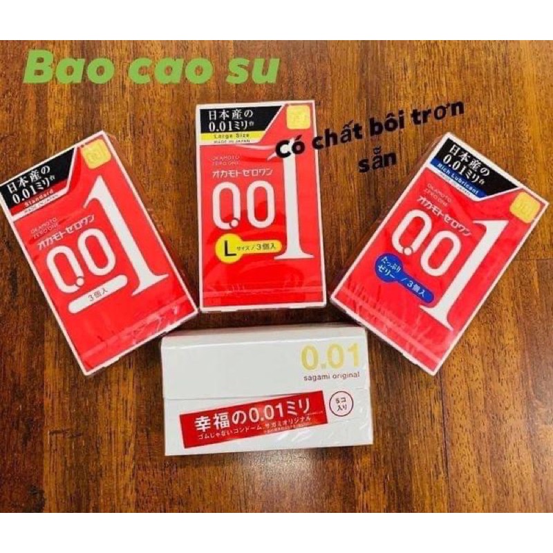 Bao Cao Su nhật bản Mỏng chỉ 0.01 mm [HangNhat]