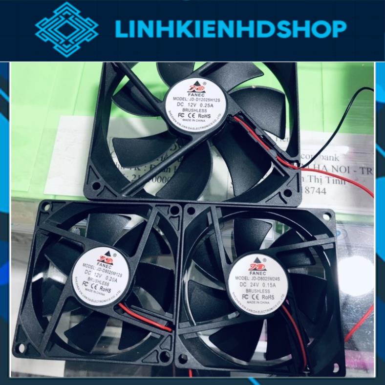 Quạt Tản Nhiệt 5V 12V 24V các loại 6x6, 8x8, 12x12CM