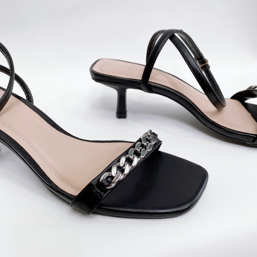 Giày Sandal Nữ Cao 3cm Thời Trang Hishoo Quai Ngang Dây Mảnh Cao Cấp S084