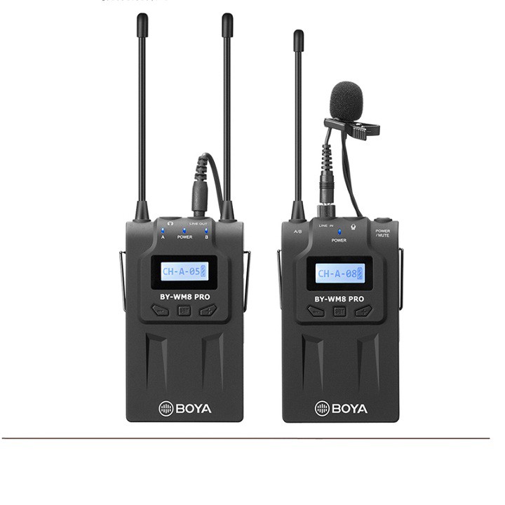 Micro thu âm wireless UHF Boya BY-WM8 PRO-K1 - Hàng Chính Hãng, cao cấp