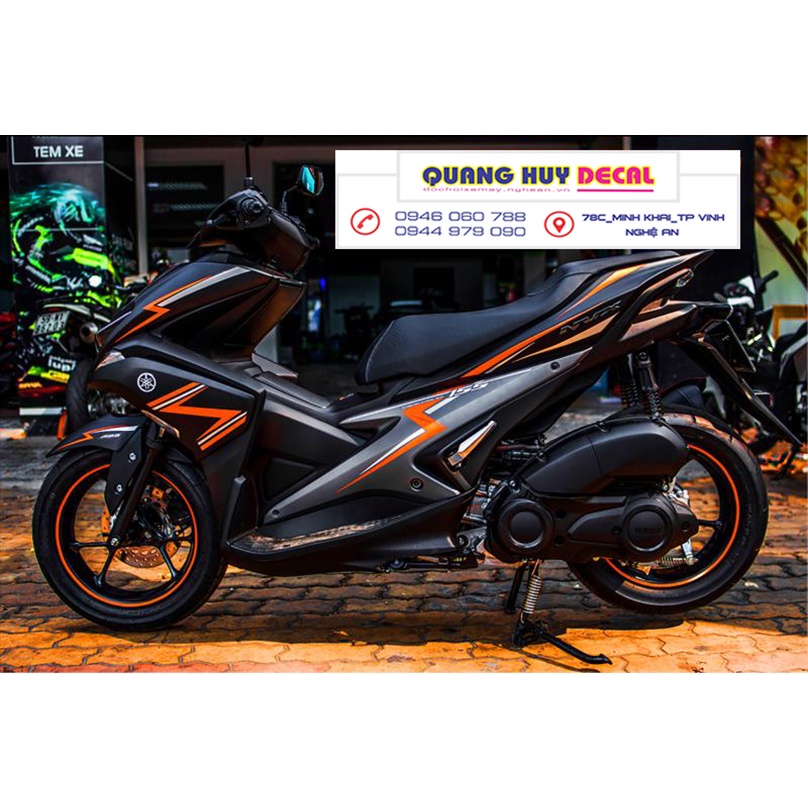 Tem trùm NVX đen cam - Độ dán team trùm decal xe máy NVX đen cam - Team trùm decal xe máy NVX rẻ đẹp và chất