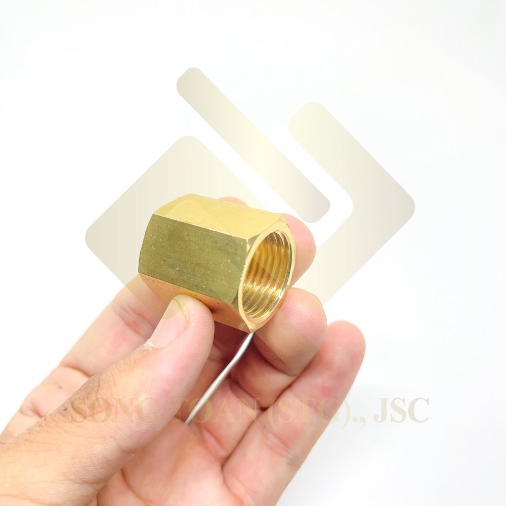 [MĂNG SÔNG ĐỀU] Khớp nối hai ren trong dân dụng BSP hệ G - Bằng đồng (Brass pipe fitting socket - reducing coupling)