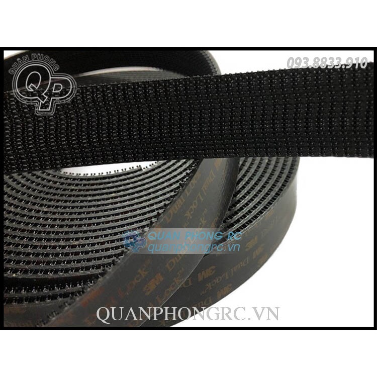 Dán pin 3M Dual Lock SJ3550CF Màu Đen 10cm