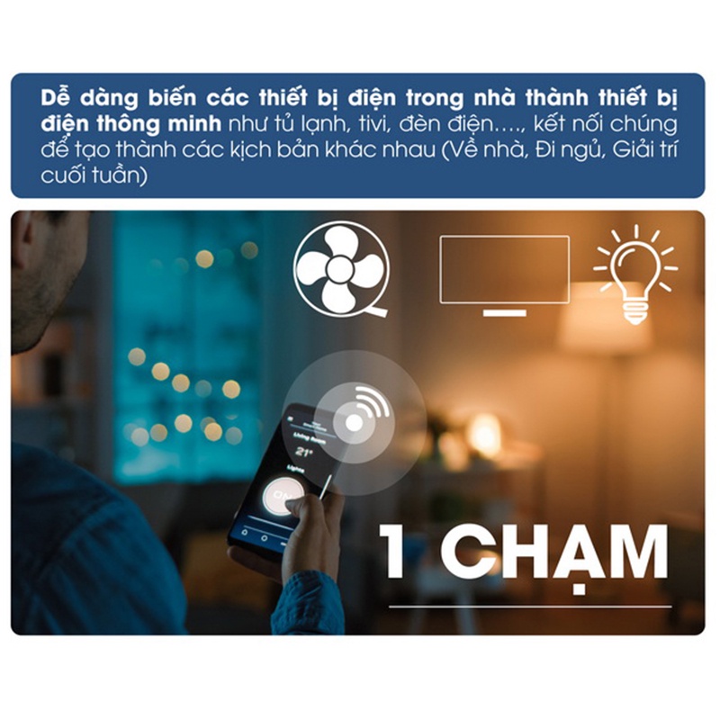 Ổ Cắm Đa Năng Thông Minh Điều Khiển Từ Xa Bằng Điện Thoại Rạng Đông