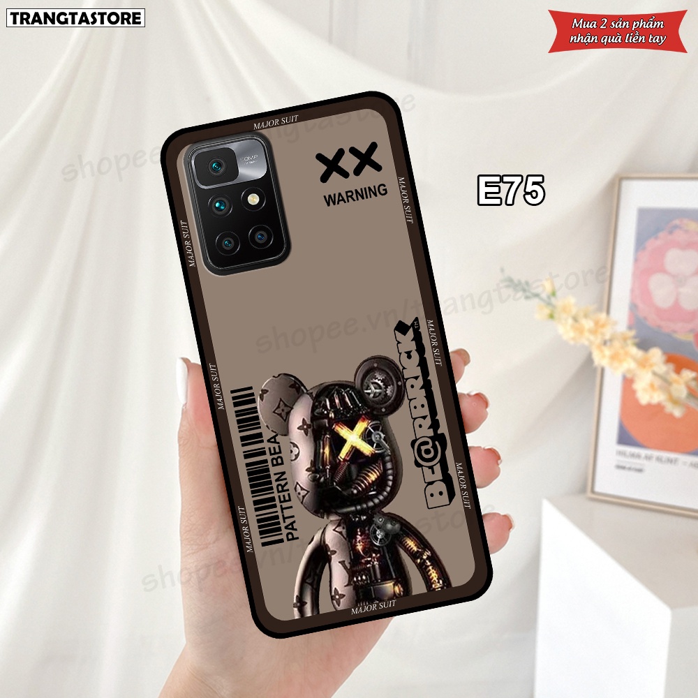 Ốp Xiaomi Redmi 10 in hình gấu Bearbrick,Metal Style,Doremon siêu dễ thương chất lượng