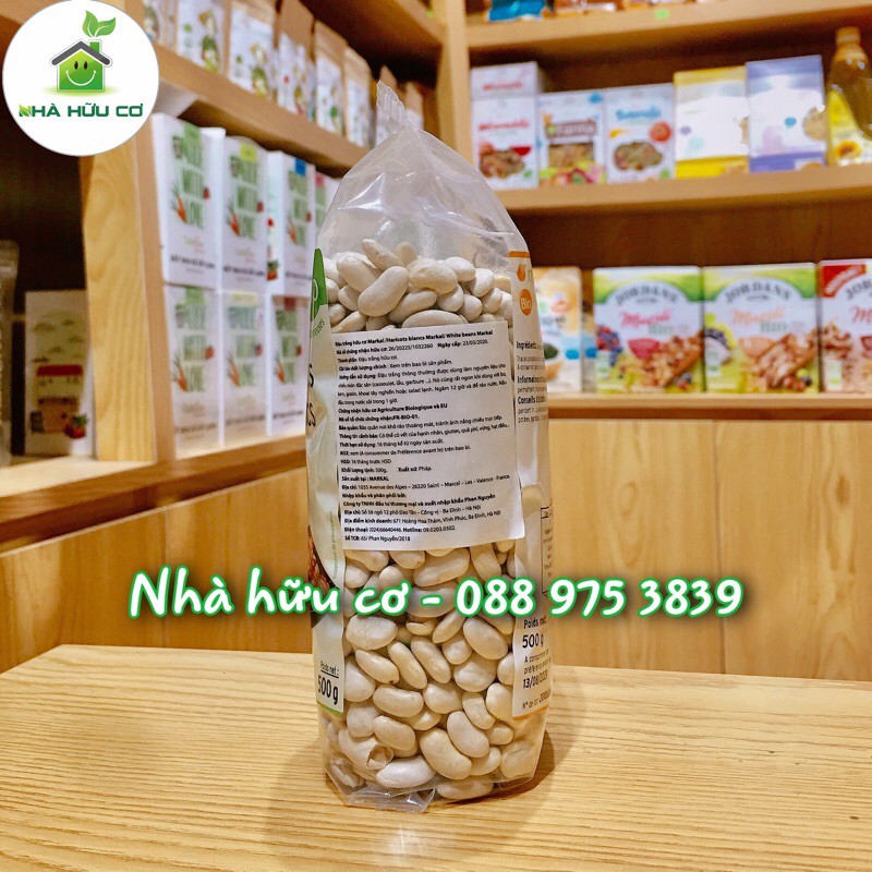 Đậu trắng hữu cơ Markal 500g/100g - Date: 1/2023 - Nhà Hữu Cơ