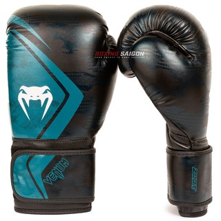 Găng tay Boxing Venum Defender Contender 2.0 chính hãng - Đen/Xanh