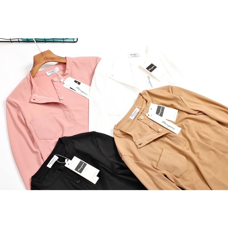 Áo thun tăm cổ trụ