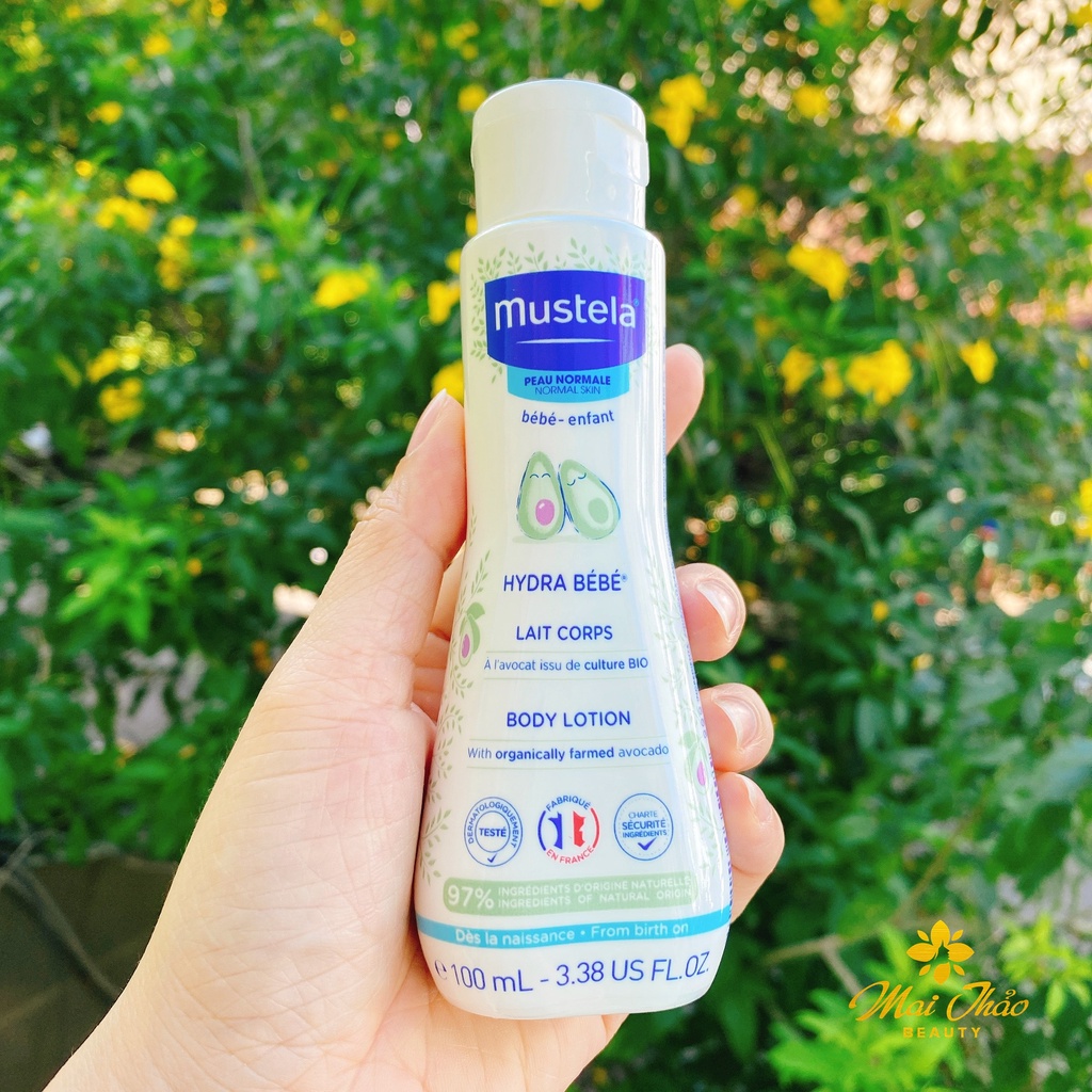 Mustela Kem dưỡng da toàn thân dành cho da thường Hydra Bebe Body Lotion 100ml