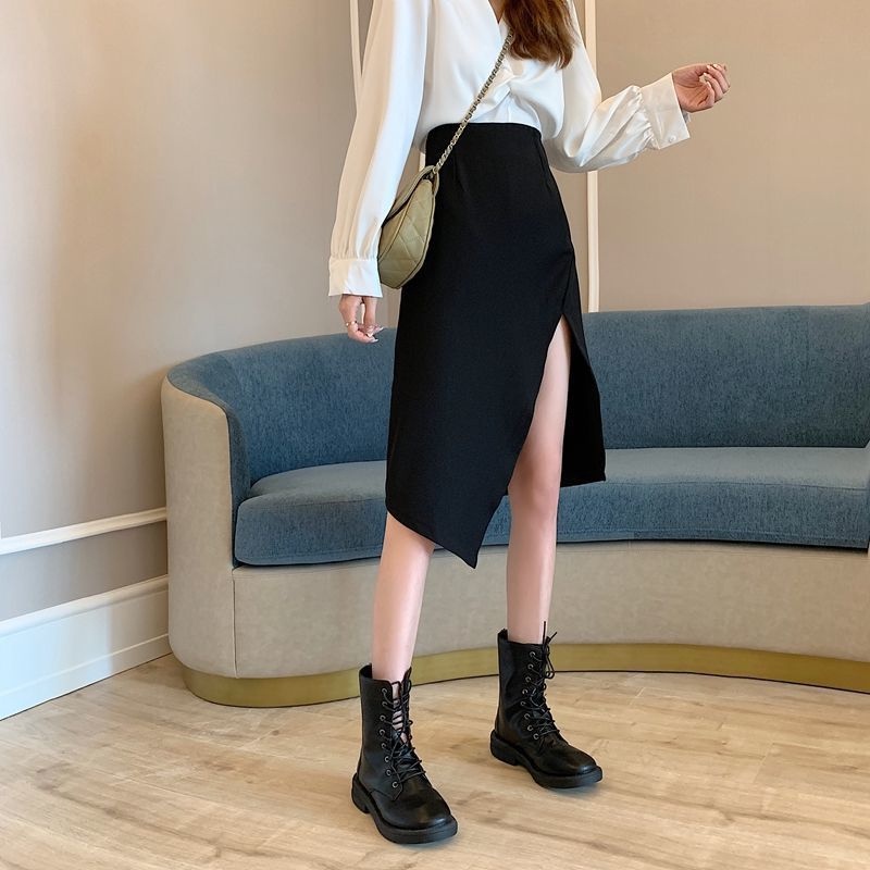 Chân váy Midi dài xẻ tà vạt chéo cá tính phong cách sang trọng có big size Mely's Fashion CV22