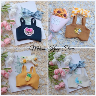 Set yếm + khăn cổ cho doll 20cm