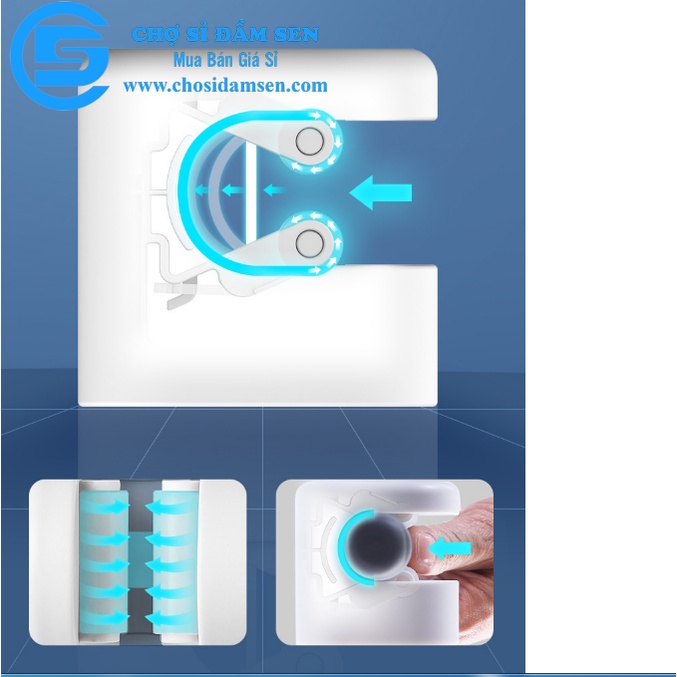 Móc treo chổi dán tường , treo cây lau nhà , treo dù Thương hiệu Nhật Bản ECOCO (Dòng Cao Cấp) G335-Treochoi-Ecoco