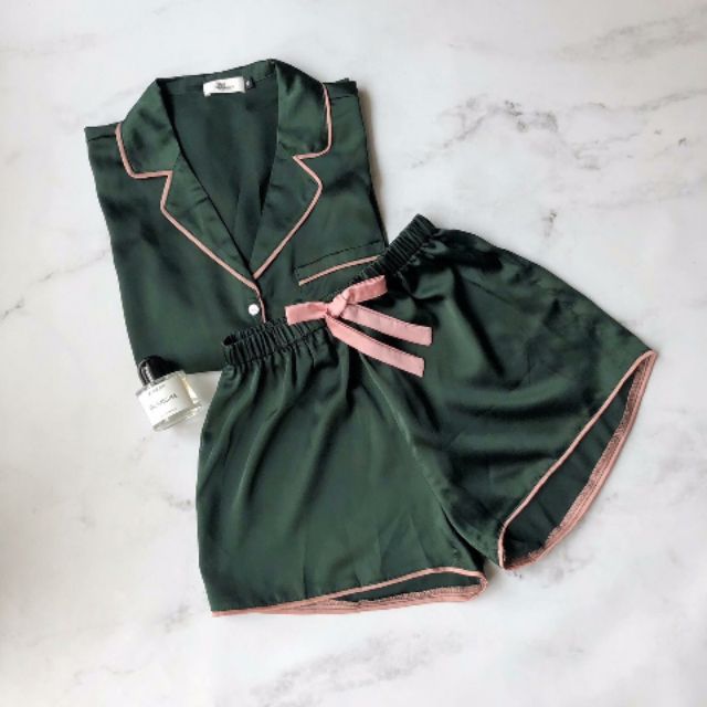 Bộ Pijama lụa satin cộc