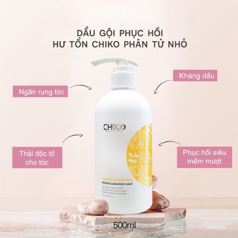 Dầu gội 5 trong 1 Chiko - 5 tính năng trong 1 chai gội duy nhất:DẦU GỘI + DẦU XẢ + DẦU HẤP + KHÁNG DẦU + THẢI ĐỘC