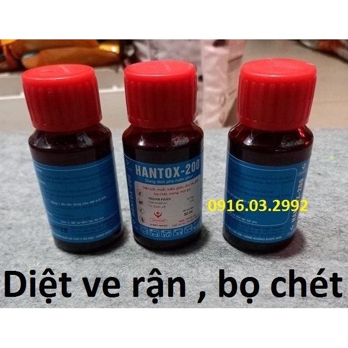 Đặc trị ve rân bọ chét ruồi muỗi Hantox-200