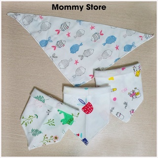 Túi 5, 10 khăn yếm tam giác xô 4 lớp cúc bấm tiện lợi cho bé