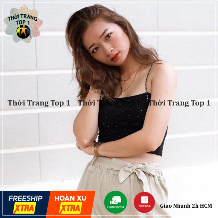 Áo Crotop Nữ,Croptop Thun 2 Dây Hiệu Ứng Galaxy Siêu Đẹp