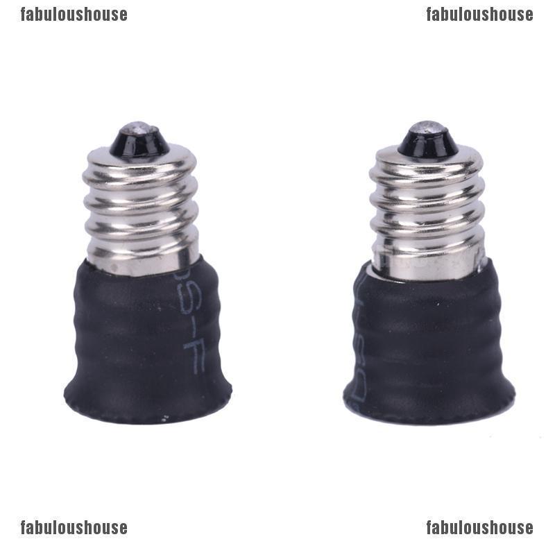 Hấp Dẫn 2 Cái / 10 Chiếc Đen E12 Sang E14 Bóng Đèn Chuyển Đổi Đèn LED Giá Đỡ Đèn Adapter Ổ Cắm liveup