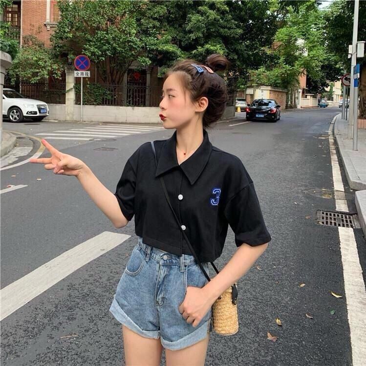 Áo polo tay ngắn thiết kế trẻ trung hợp thời trang cho nữ