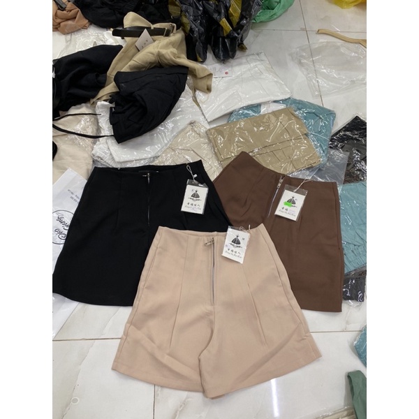 quần short nữ khoá trước cạp cao chất tuyết mưa - quần SHORT nữa khoá trước siêu hót