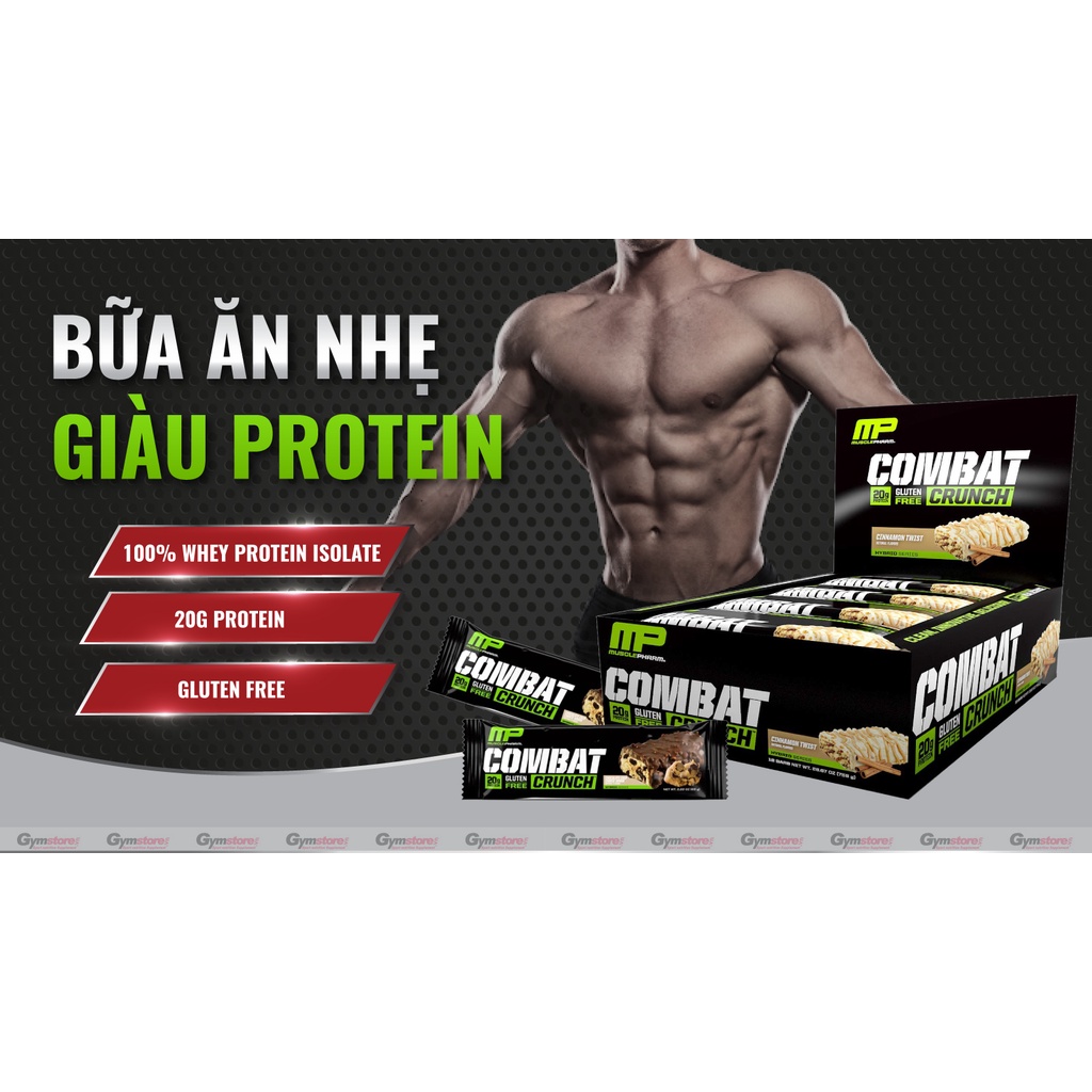 Thanh PROTEIN BAR MP Combat Crunch Lượng Protein Cao - Pure Protein Bar Dinh Dưỡng Thay Thế Bữa Ăn Trước Và Sau Buổi Tập