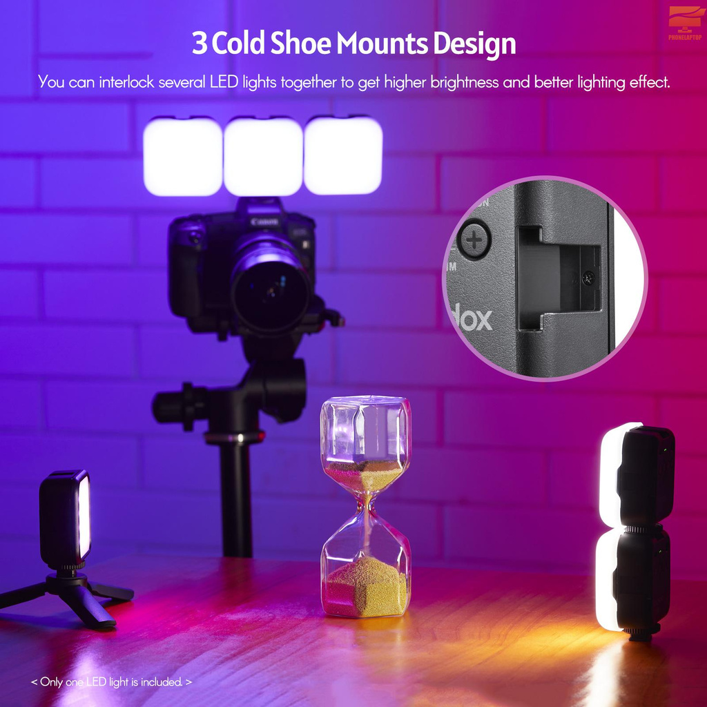 Đèn led Godox Litemons 6bi 3200k-6500k 3 chân đỡ có thể sạc lại tiện lợi