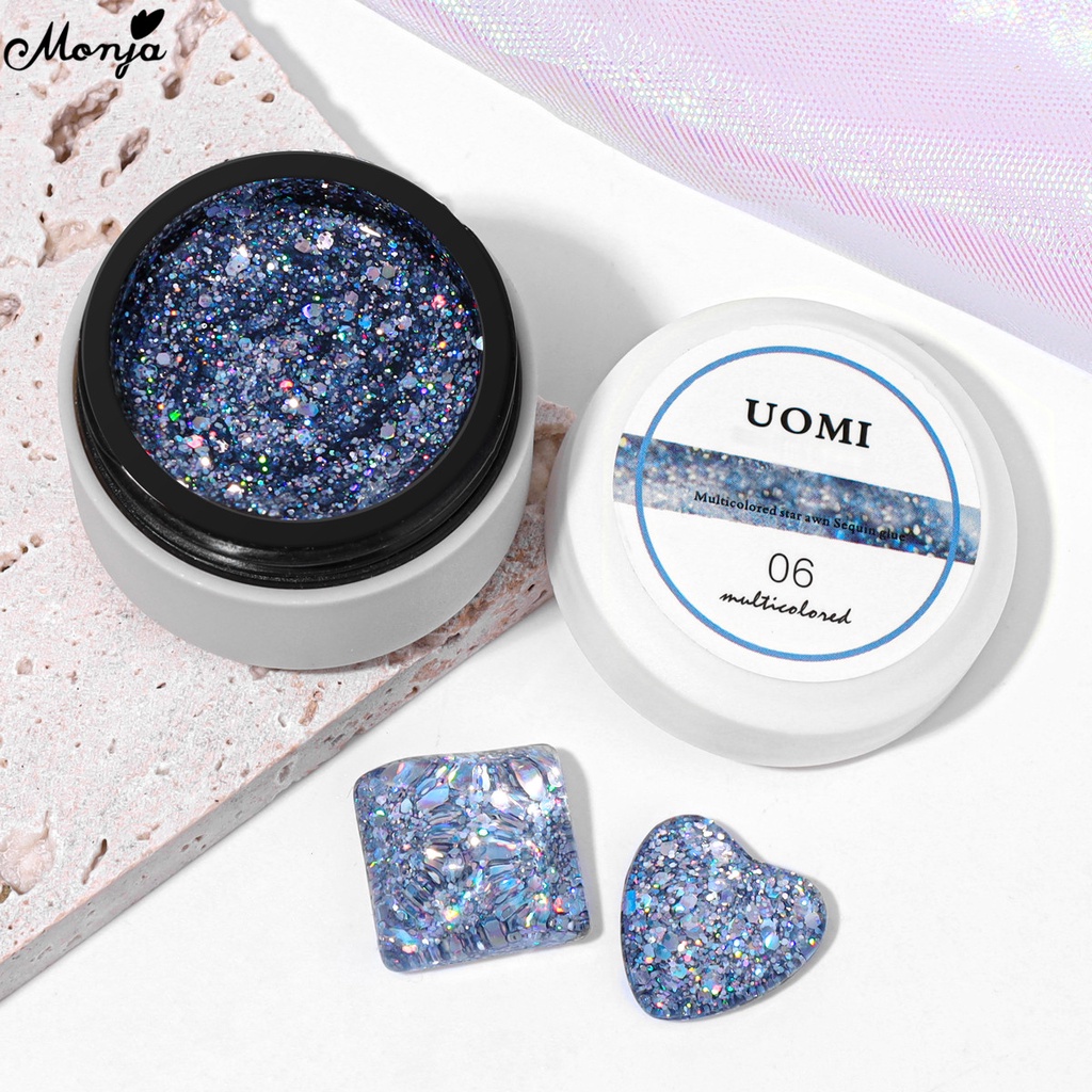 MONJA Gel Sơn Móng Tay 5ML Lấp Lánh Sáng Bóng