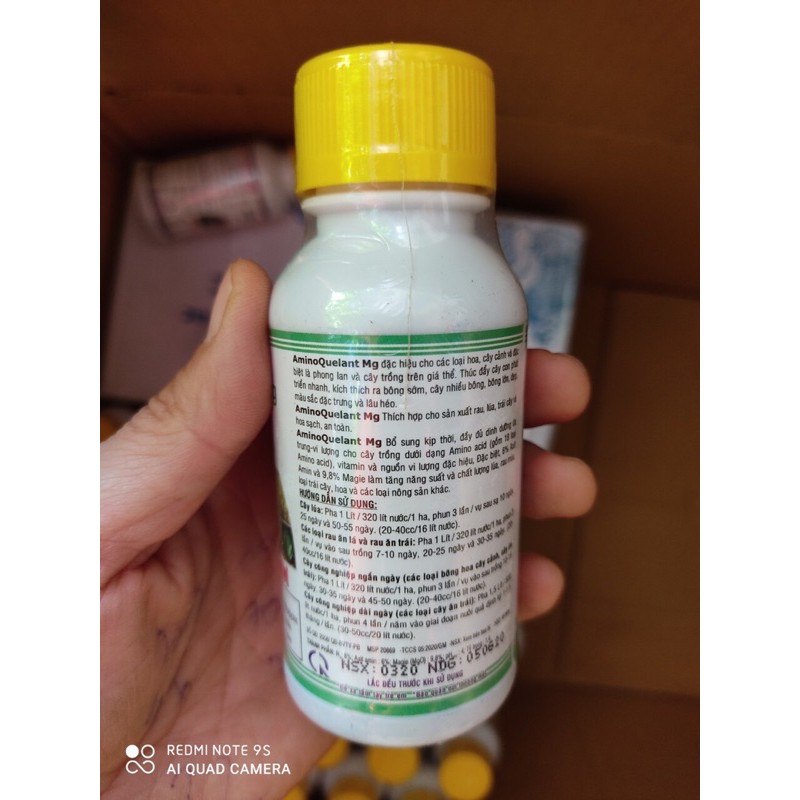 Phân bón lá sinh học amino Mg+Axit amin lọ 100ml