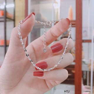 LẮC CHÂN BẠC ĐƠN GIẢN XINH LẤP LÁNH