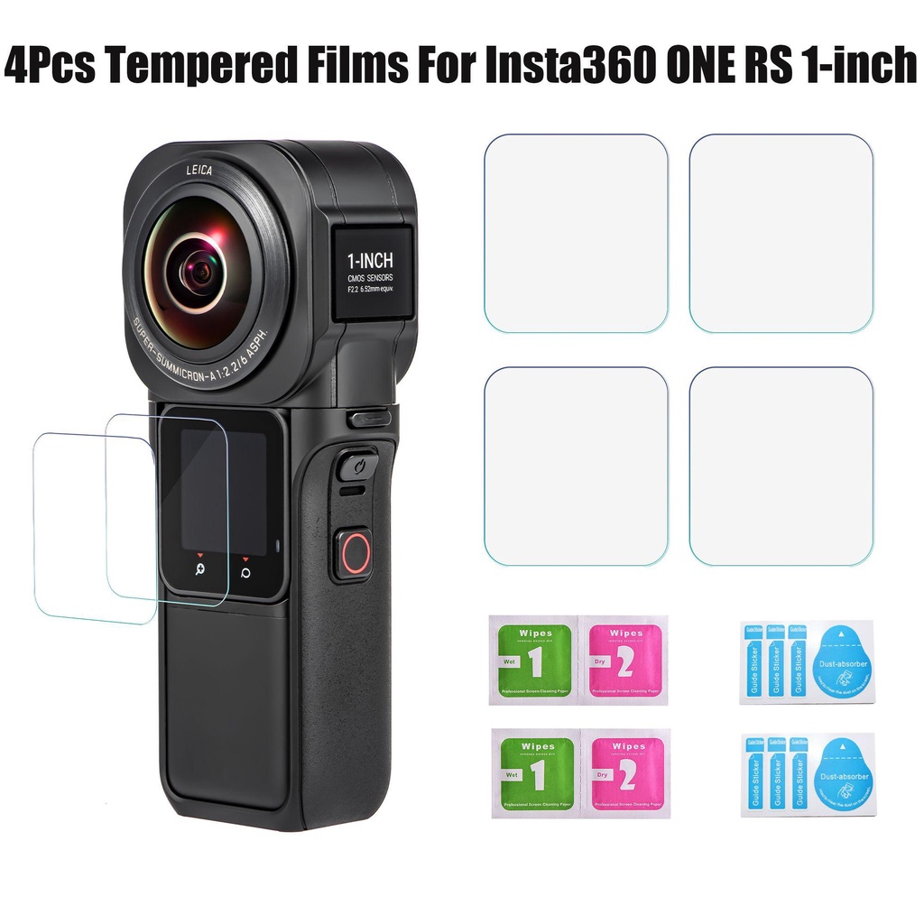 BTLIMER Set 4 Phim Dán Bảo Vệ Màn Hình Máy Ảnh Insta360 ONE RS 1-Inch