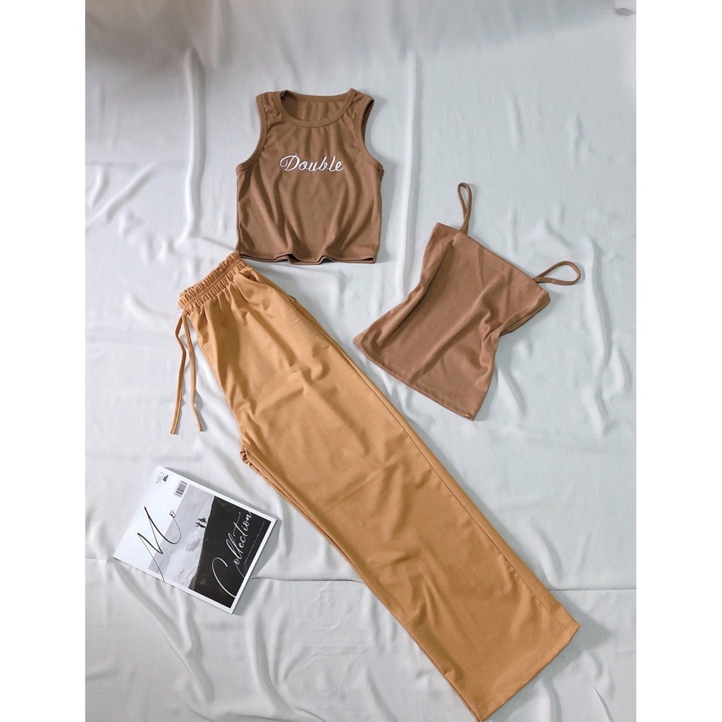 quần thun cotton ống rộng xinh xắn | BigBuy360 - bigbuy360.vn