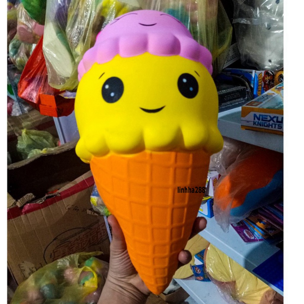 Squishy kem ốc quế khổng lồ cực đại 38cm