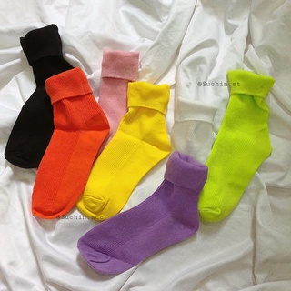 [Mã SKAMLTSM9 giảm 10% đơn 99K] Tất gân trơn T0027 Suchin
