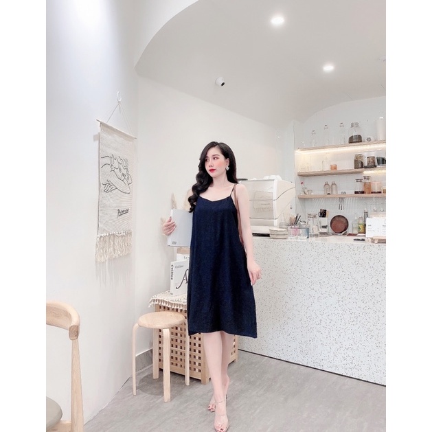 Đầm - Váy Maxy 2 Dây Chất Đũi Lụa Hàn Siêu Mát