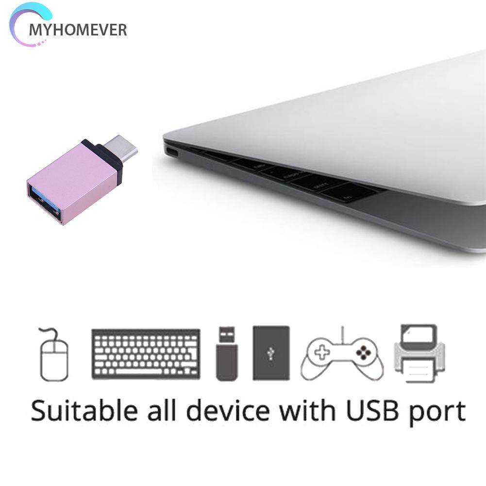 myhomever Aluminum Alloy USB3.1 Type-C to USB3.0 OTG Converter Adapter