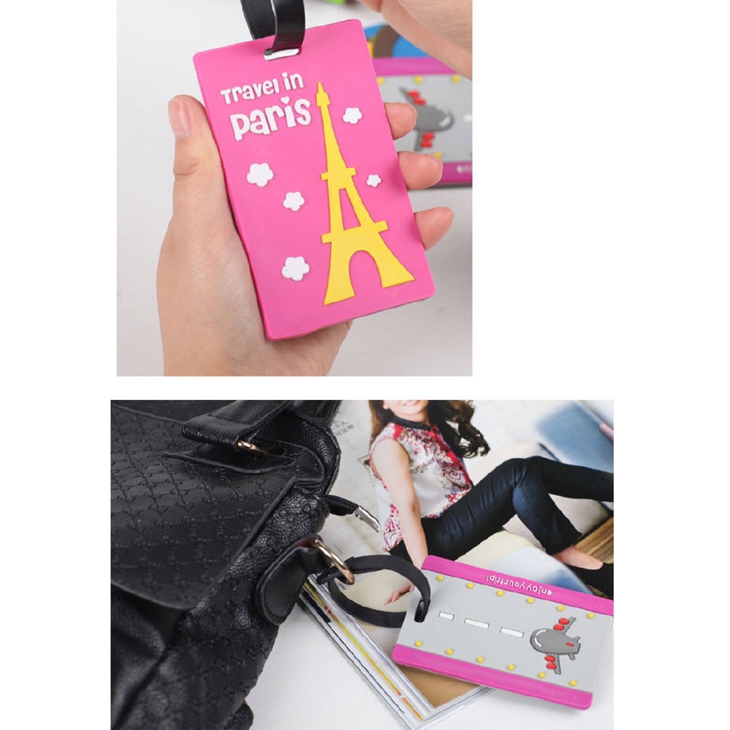Thẻ Đánh Dấu Hành Lý Cỡ Lớn In Họa Tiết Hoạt Hình 3D Dễ Thương Tiện Dụng
