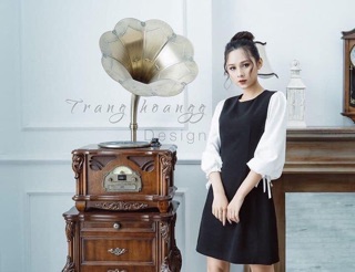 Váy suông tay bồng
