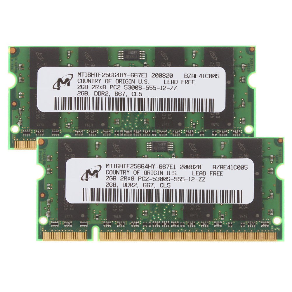 [Mã ELFLASH5 giảm 20K đơn 50K] Ram Micro 2Gb DDR2 cho laptop bh 1 năm