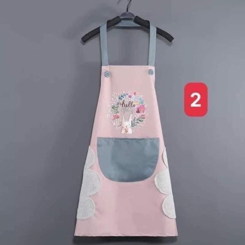TẠP DỀ HOA IN HÌNH THỎ CÓ TÚI ĐỰNG ĐIỆN THOẠI, CHỐNG THẤM NƯỚC