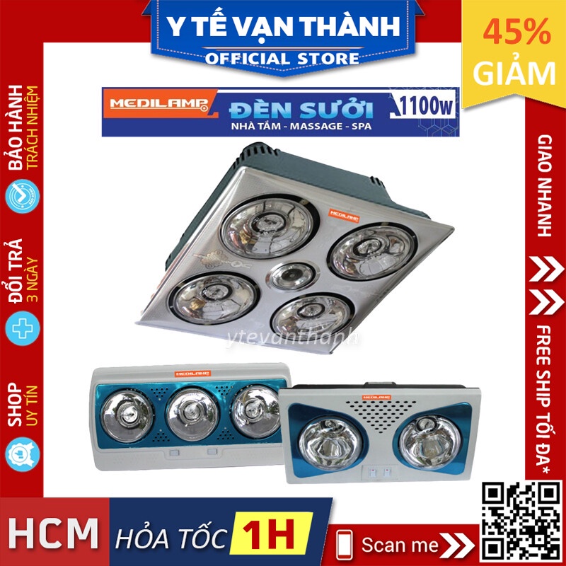 ✅ Đèn Sưởi Thành Nhân TNE Medilamp | Đèn Hồng Ngoại Âm Trần (Spa, matxa, khách sạn, phòng tắm…) -VT0871