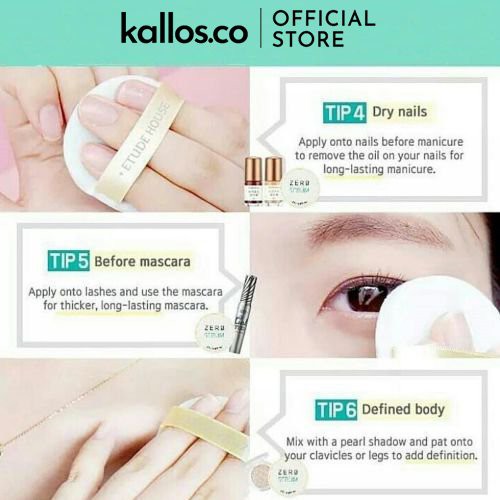Phấn Phủ, Kem Lót Etude House Sebum Soak Pact, Powder, T-zone Base, Pore Primer, Zero Sebum Powder - Kallos Vietnam