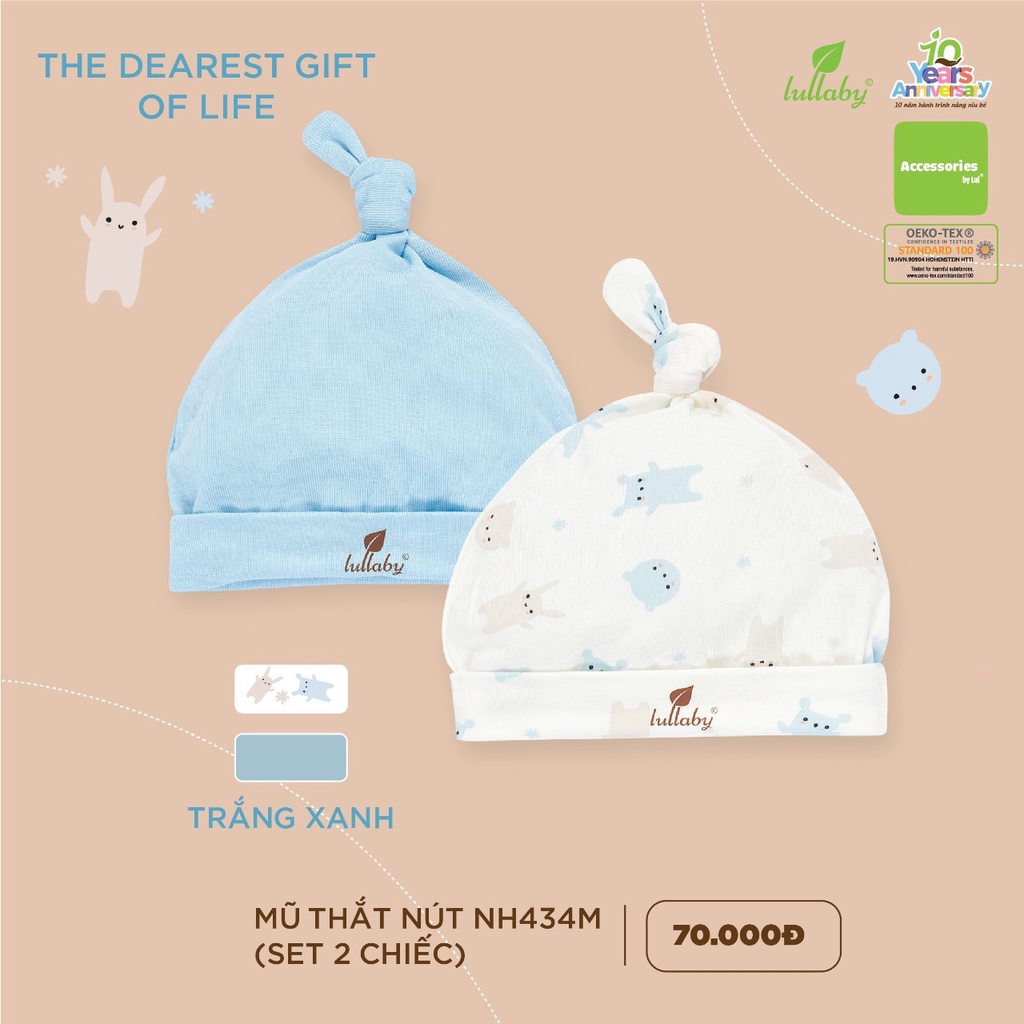 [CHÍNH HÃNG] Mũ thắt chất liệu cotton cao cấp Lullaby
